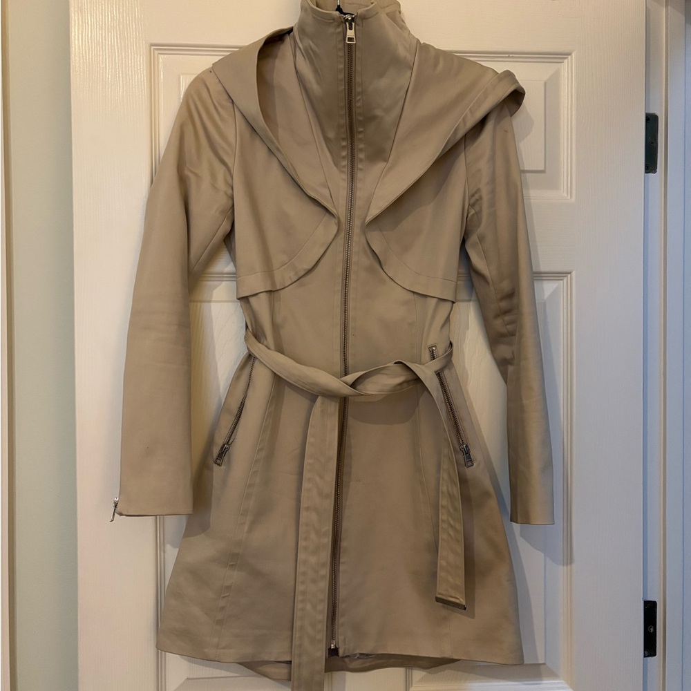 Soia & Kyo Tan Hooded Trench Coat